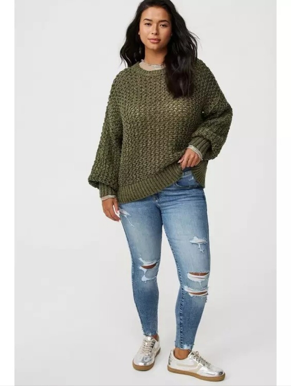 Torrid Pointelle Pullover Sweater Size 1 Xl